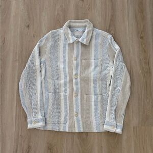 Zara Striped Button Down Shacket/Overshirt Size Men's Medium
